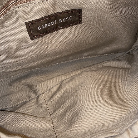 Bardot Rose Women’s Medium Tan Vegan Leather Satchel Shoulder Bag. - Picture 9 of 12